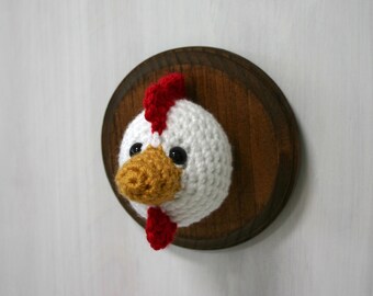 Crochet Taxidermy Chicken or Rooster