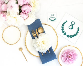 Blue Linen Napkins set of 6 for Your Dinning and Kitchen