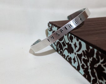 INSPIRE. Stamped Bracelet