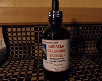 Greater Celandine Extract 1:5 4 ounce dropper bottle (Chelidonium Majus)