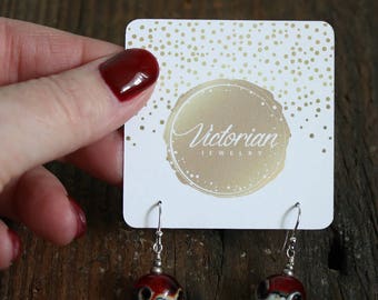 Custom hanging Mini Earring Cards 2.25 inches by 2.25 inches