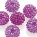 30 Berry Beads - Transparent purple arrora borealis berry beads - 15mm