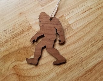 Wood Sasquatch Christmas Tree Ornament -Big foot - Yeti -