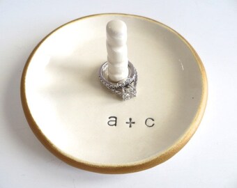 Ring Holder, Ring dish, Engagement ring holder, Wedding ring holder, Engagement gift, Bridal Shower Gift, Ring Cone, Promise Pottery