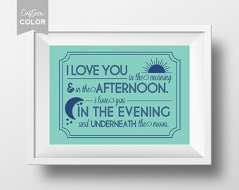 I Love You in the Morning | DIGITAL | Skidamarink Art | Modern | 8x10 | 11x14 | Customized Digital Download
