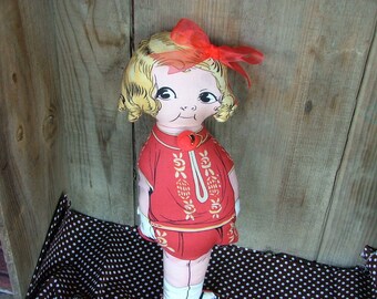 Cloth Paper Doll Vintage Inspired