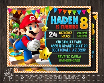 Printable Super Mario Bros Invitations 4