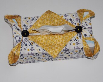 Yellow kleenex box cover