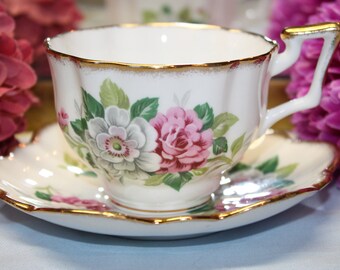 SALISBURY Bone China Teacup and Saucer Set. 2 sets Available