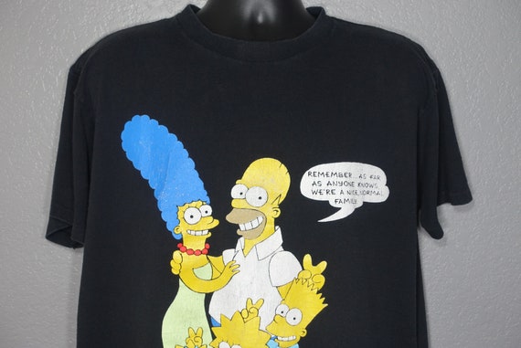 1990 The Simpsons "A Nice Normal Family" Matt Groening Vintage T-Shirt