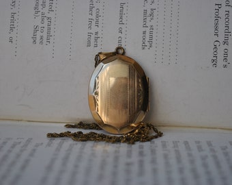 Vintage Gold Filled Locket - 1950s Mid Century Gold Filled Locket, Free Shipping