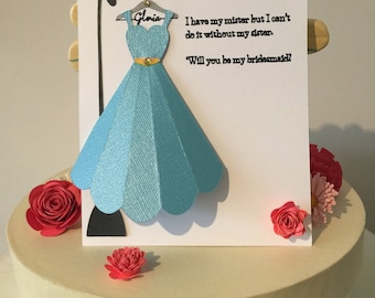 6x Custom Bridesmaid Cards