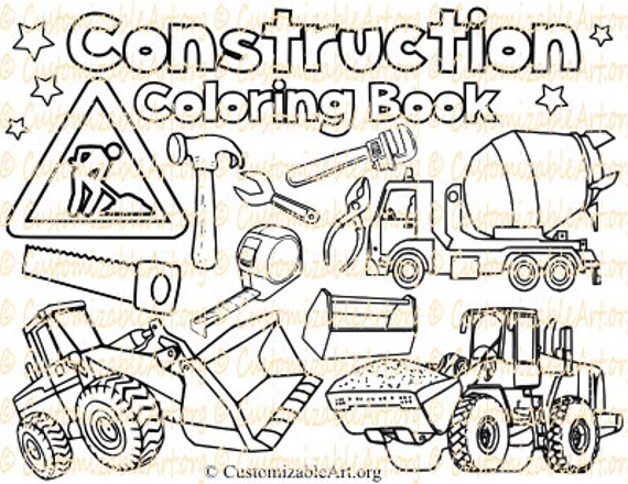 construction coloring book digital construction coloring pages sheets construction party zone site vehicle truck kids boys coloring book pdf - Construction Coloring Pages construction coloring book digital construction coloring pages sheets construction party zone site vehicle truck kids boys coloring book pdf - Construction Coloring Pages
