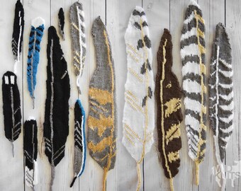 DIY Knitting PATTERN - Knit Feathers of Canada Size: 12-24" approx. (2017008)