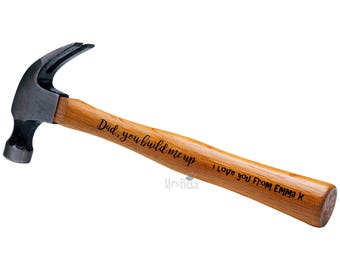 Personalized Hammer, Dad Gift, You Build Me Up, Gifts For Dads, Gift For Grandad, Personalised Hammer, Custom Gift For Step Dads, Grandad