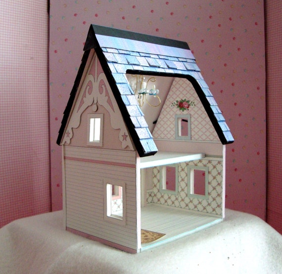 Dollhouse Miniature A Printable Paper Dollhouse in Quarter