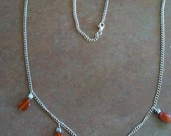 Orange beaded necklace