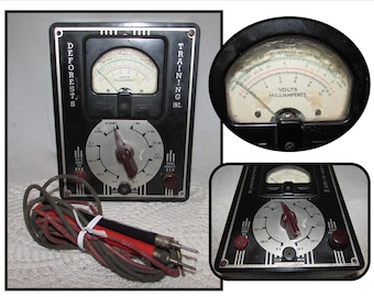 Vintage Deforest's Training Inc, Ohm Meter w/ Bakelite Case, Volts