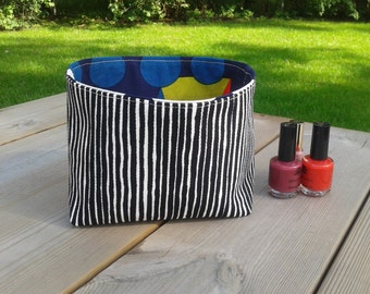 Fabric Basket Organizer made from Marimekko fabric, Storage bin container, Gift basket, Scandinavian fabric