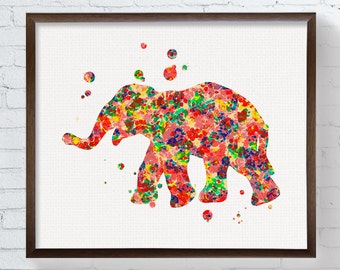 Elephant Art Print Poster Wall Watercolor Elephant Art Print Poster Wall Watercolor