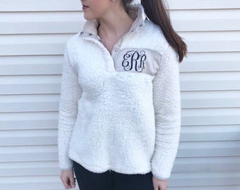 Sherpa Pullover / Monogram Sherpa Pullover / Sherpa Sweatshirt / Monogram Pullover / Bridesmaid Gift