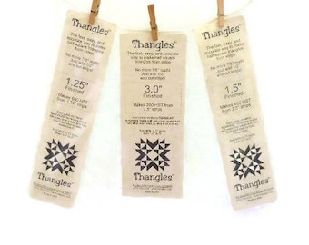 Quilting Templates For Cutting Half Square Triangles | Thangles Templates | Three Sizes Three Packages Thangles Templates