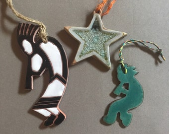3 vintage ornaments