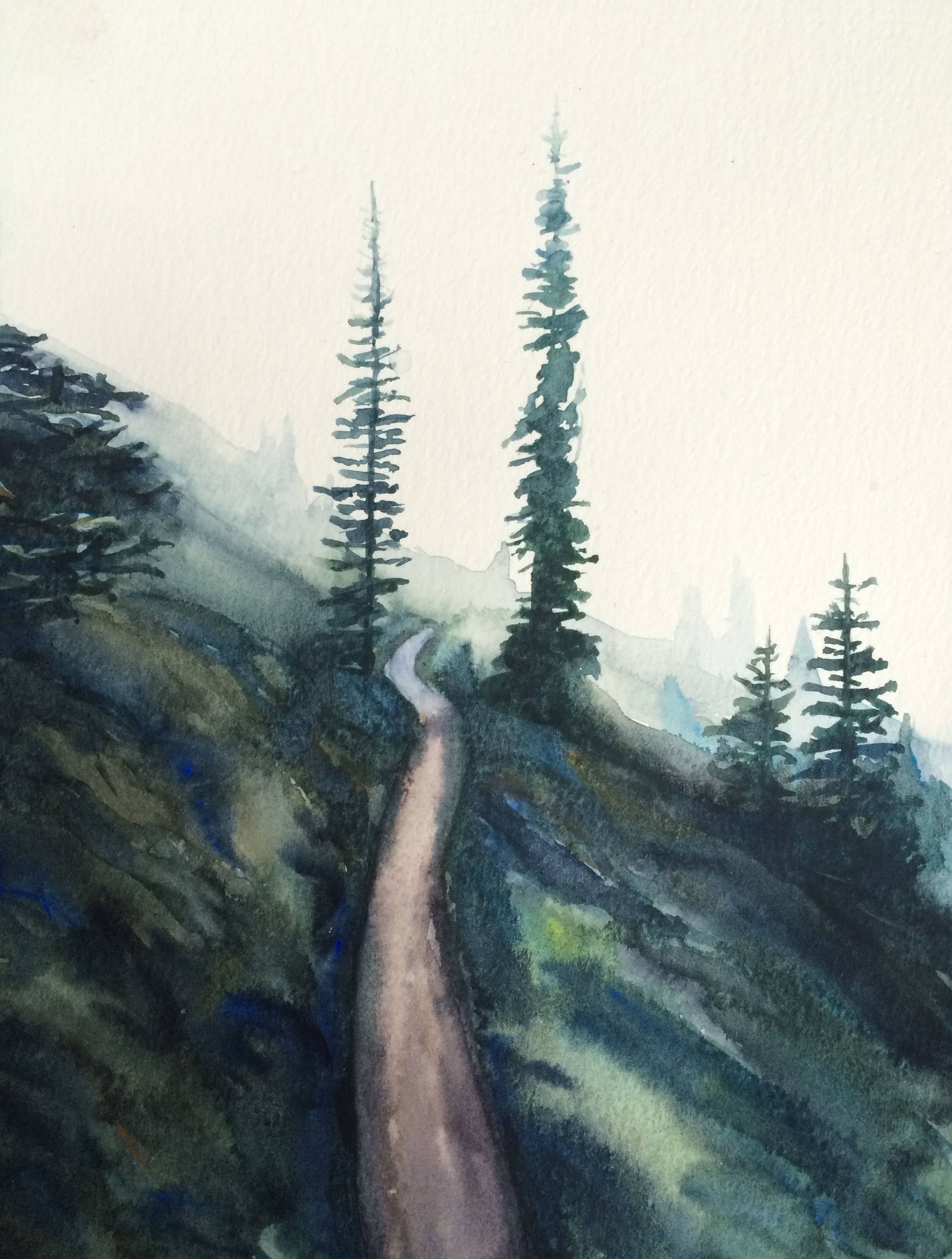 Pacific Northwest painting pine tree painting northwest