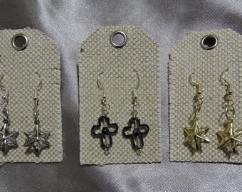 Cross and/or Star of David Earrings