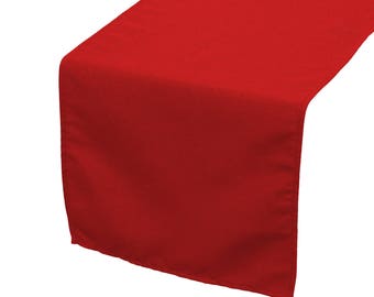 YCC Linen - 14 x 108 inch Polyester Table Runner Red