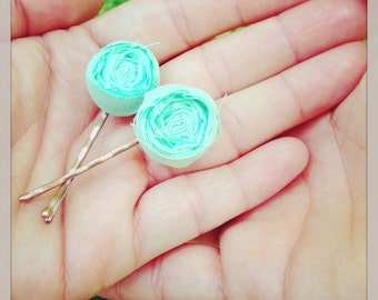 Mini Rosette Bobby Pins