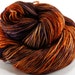 Orange Purple Hand-dyed Worsted Weight Yarn, hand dyed merino wool shawl yarn, sock yarn - The Great Pumpkin