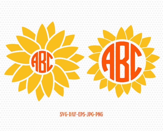 Download Sunflower SVG Sunflower Monogram SVG summer monogram frames