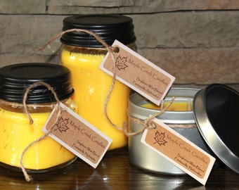 MONKEY FARTS Maple Creek Candles ~ Fruity Tropical Fragrance ~ Soy Wax Blend, 3 sizes, Fun Rustic Lid