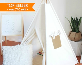 Natural Canvas Teepee, Ready to Ship, Play Tent, Kids Teepee Tent, Childrens Teepee, Teepee Tent, Teepee, Tipi, Playhouse