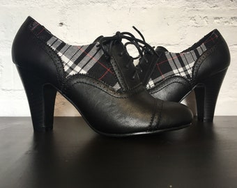 Tartan Lace Up Ankle Boots