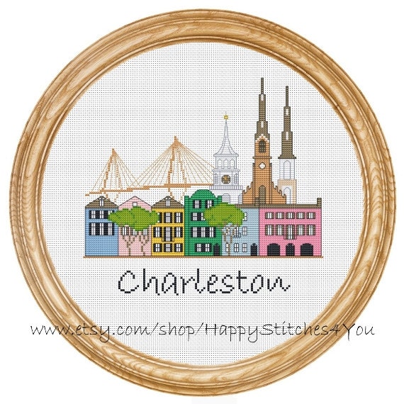 Cross Stitch Pattern PDF Charleston city DD0153