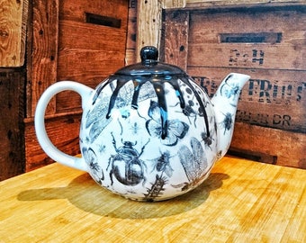 Unique Gothic Teapot, Bug Tea Kettle, gothic tea-pot, unique tea pot, , large teapot, 6 cupt, birthday gift, weird and wonderful ceramics