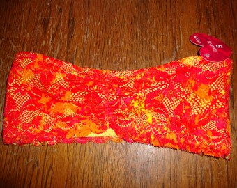 Red/Orange/Yellow Bandeau Top