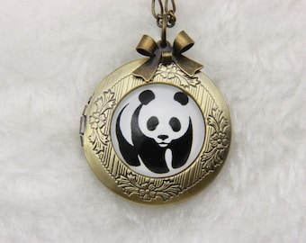 Panda Necklace, Panda locket, panda jewelry, 2020m
