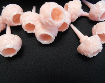 Vintage, Pink Flower Cake Top Candleholders