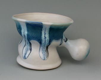 CERAMIC SHAVING MUG #31 - Stoneware Shaving Mug - Ceramic Shaving Bowl - Ceramic Shaving Cup - Shaving Soap - Razor - Shaving Brush - Lather