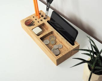 Desk organizer, desktop organizer, desk accessories, desk tray, office organizer, office accessories, wooden organizer, catch all, storage