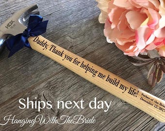 Personalized Hammer, Customized Engraved Hammer, Father of the Groom, Father of the Bride Gift, Anniversary Gift, Father's Day gift, groom