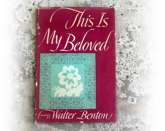 Vintage Poetry Book, This Is My Beloved, Walter Benton, 1960, Dust Jacket, Excellent Condition, gift wrapped, shipping included