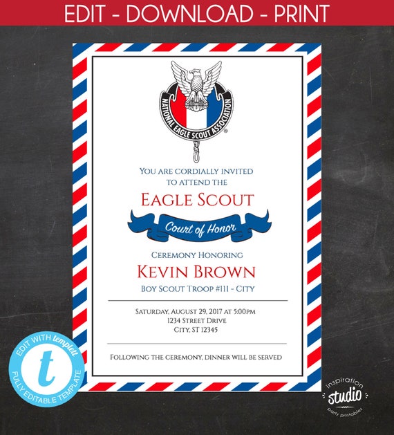 Eagle Scout Invitations Template Free Eagle Scout Invitations Template Free