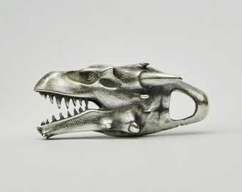 Unique Angeline Quinn Sterling Silver Oxidised Dragon Head Pendant
