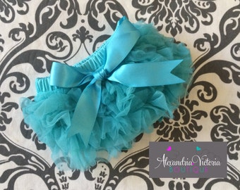 Ruffle Dress & Bloomer - Butterfly Aqua: Butterfly Aqua / 18-24 Months main image 1