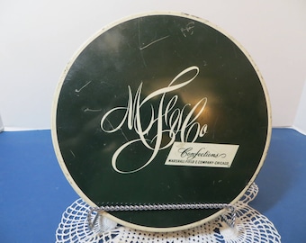 1950's Marshall Field Candy Tin with Fifty Dollar Gift Certificate