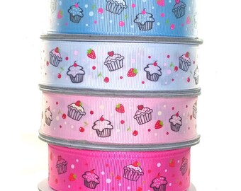 Cupcake Grosgrain Ribbon 25mm 1 mt- 20 Yard Roll